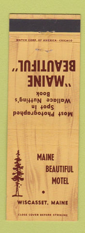 Matchbook Cover - Maine Beautiful Motel Wiscasset ME 1959