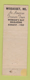 Matchbook Cover - Maine Beautiful Motel Wiscasset ME 1959