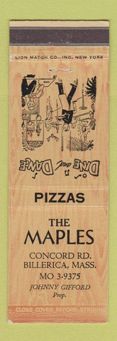 Matchbook Cover - Maples Billerica MA Pizza