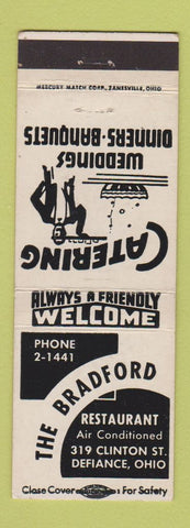 Matchbook Cover - The Bradford Restaurant Defiance OH