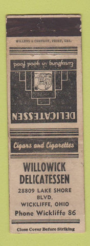 Matchbook Cover - Willowick Deli Wickliffe OH WEAR