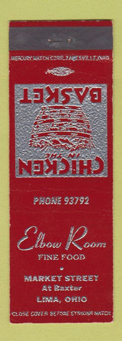 Matchbook Cover - Elbow Room Lima OH Chicken in Basket