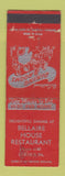 Matchbook Cover - Bellaire House Restaurant Carlisle PA WEAR