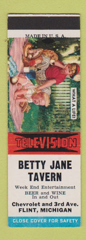 Matchbook Cover - Betty Jane Tavern Flint MI SAMPLE