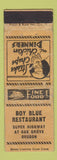 Matchbook Cover - Boy Blue Restaurant Oak Grove OR WORN
