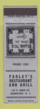 Matchbook Cover - Farley's Restaurant Grill Frankfort NY low phone #