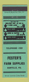 Matchbook Cover - Fester's Farm Supplies Danville PA low phone #