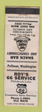 Matchbook Cover - Roy's Phillips 66 oil gas Pullman WA WEAR WHITE