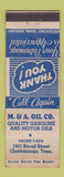 Matchbook Cover - M&A Oil gas Chattanooga TN WEAR