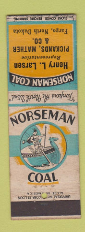 Matchbook Cover - Norseman Coal Pickands Mather Fargo ND