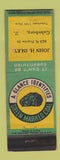 Matchbook Cover - Green Marked Coal John Isley Galesburg IL WEAR