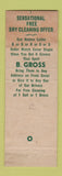 Matchbook Cover - B Gross Cleaner Tailor Drexel Hill Media PA WEAR