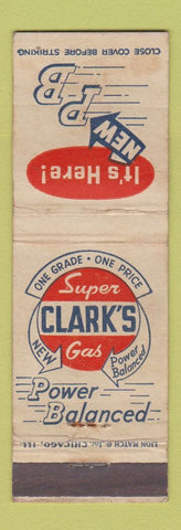 Matchbook Cover - Clark's oil gas