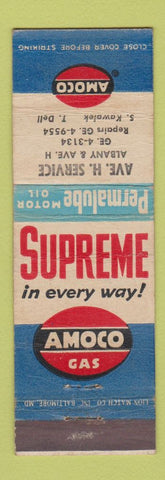 Matchbook Cover - Amoco oil gas Ave Service WEAR
