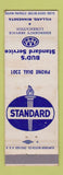 Matchbook Cover - Bud's Standard oil gas Villard MN WEAR