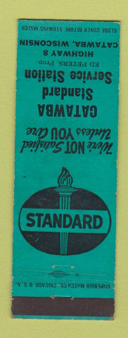 Matchbook Cover - Catawba Standard Oil gas WI