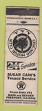 Matchbook Cover - Chicago Motor Club AAA Cain's Texaco oil gas Freeport IL WEAR