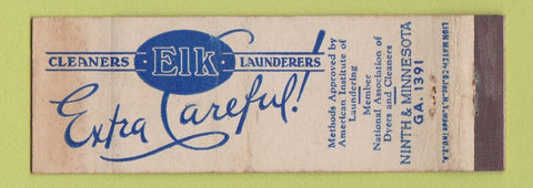 Matchbook Cover - Elk Cleaners Laundry WEAR