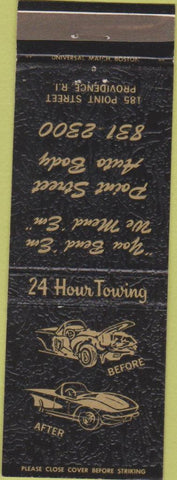 Matchbook Cover - Point Street Auto Body Providence RI