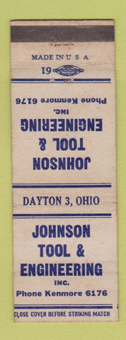 Matchbook Cover - Johnson Tool Engineering Dayton OH