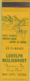 Matchbook Cover - Ludolph Heiligbrodt Bay City TX Insurance