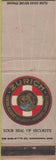 Matchbook Cover - Zurich Insurance Blank CREASES