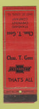 Matchbook Cover - Chas Goss Chevrolet East St Louis IL WORN
