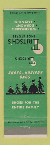 Matchbook Cover - Tritsch's Shoe Store Wilkinsburg Dormont Tarentum PA