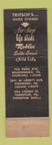 Matchbook Cover - Tritsch's Shoe Store Wilkinsburg Dormont Tarentum PA