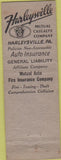 Matchbook Cover - Harleysville Insurance Hatboro PA realtor