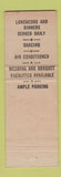 Matchbook Cover - Park Villa Edison NJ