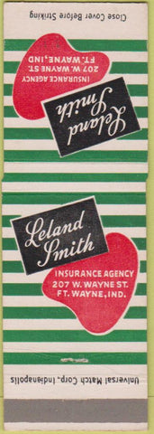Matchbook Cover - Leland Smith Fort Wayne IN insurance