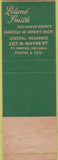 Matchbook Cover - Leland Smith Fort Wayne IN insurance