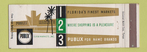 Matchbook Cover - Publix Grocery Stores Florida FL