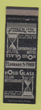 Matchbook Cover - Hour Glass Club Restaurant New York City