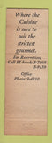 Matchbook Cover - Hour Glass Club Restaurant New York City