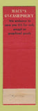 Matchbook Cover - Macy's Department Stores 6% cash