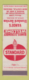 Matchbook Cover - Vance's Standard oil gas New Castle IN