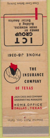 Matchbook Cover - ICT Group Dallas TX WEAR