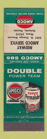 Matchbook Cover - Amoco oil gas Midway Orlando FL WEAR