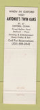 Matchbook Cover - Antonio's Southbury La Casa Del Spaghetti Southbury CT