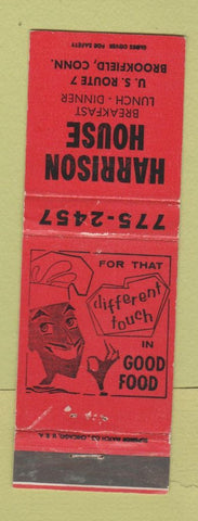 Matchbook Cover - Harrison House Brookfield CT WEAR