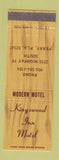 Matchbook Cover - Kingswood Inn Motel Perry FL