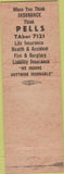 Matchbook Cover - Harry Pells Insurance Denver CO