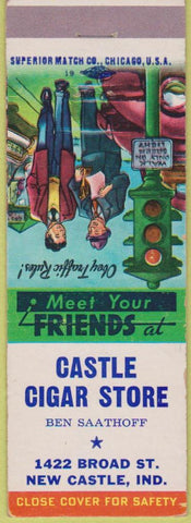 Matchbook Cover - Castle Cigar Store New Castle IN