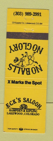 Matchbook Cover - Eck's Saloon Lakewood Colorado