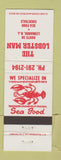 Matchbook Cover - The Lobster Man Leonardo NJ