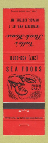 Matchbook Cover - Valle's Steak House Kittery ME