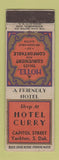Matchbook Cover - Hotel Curry Yankton SD