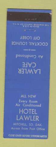 Matchbook Cover - Hotel Lawler Cafe Mitchell SD